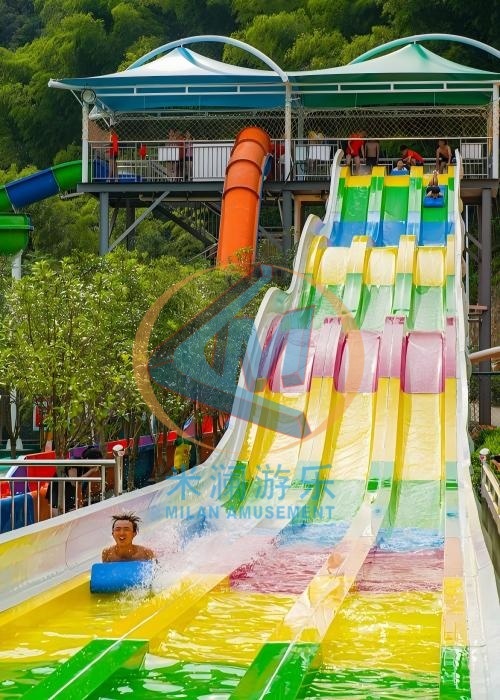 Big Fiberglass Aqua Water Slide Indoor Outdoor Commercial Park Installation