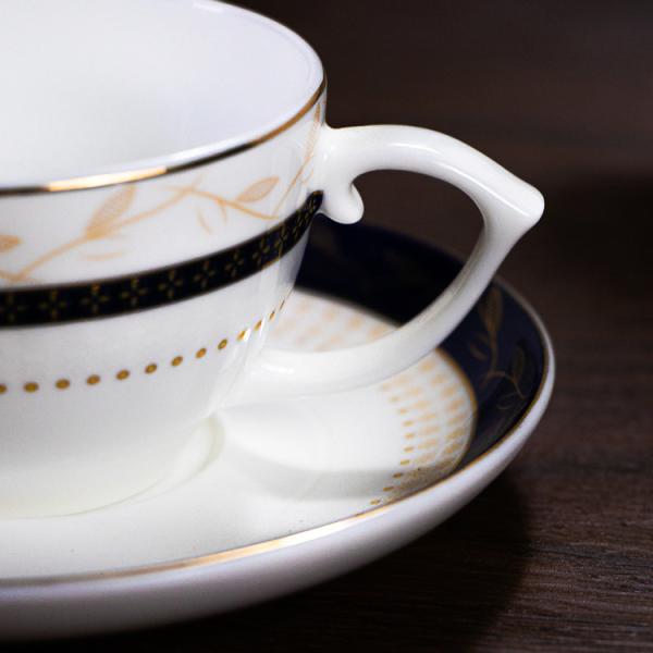 Black Edge Colored Porcelain Dinnerware Customized For Wedding Ceremony