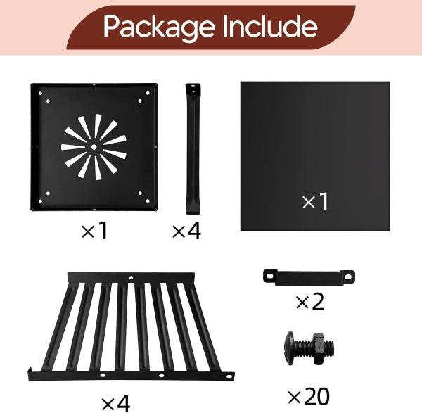 Grill ao ar livre Piquenique aquecimento 15,7  Trapezoide aço fogão Poço de madeira fogão de fogão pátio jardim lareira
