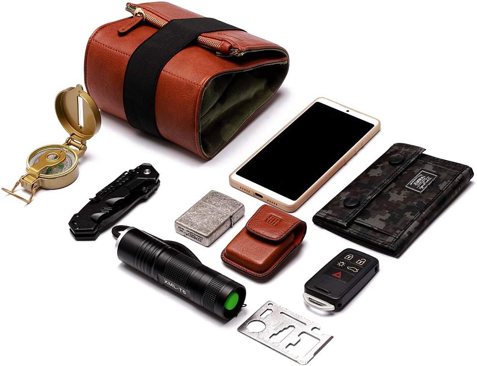 CANPIS Mirrorless Camera Case, Leather Small Camera Bag Lens Pouch, Photography Travel Bag, Outdoor Carry-on Storage Bag