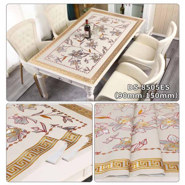 Принято пользовательское логотип 80*120 см Прямой пластик ПВХ цветочный столешничный чехол для столового стола