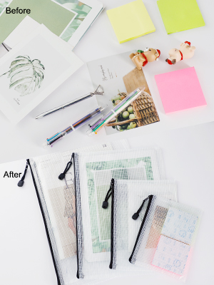 Mini Clear Organizer Pouches, Multi-Purpose Makeup Bag, Small PVC Transparent Cosmetic Organizer Bag