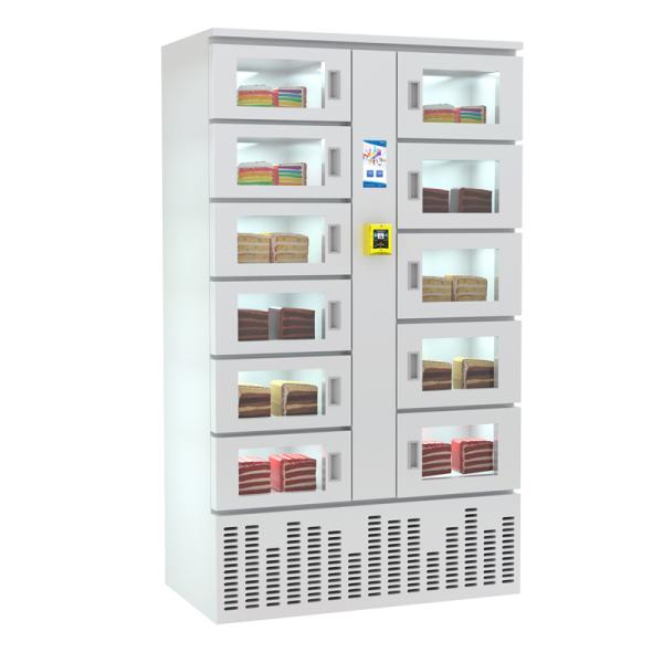 Automatic Cooling Vending Locker With Credit Card Cashless Payment For Cakes Vegetables