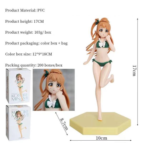 Unisex PVC Swimsuit Pretty Girl Model Ornaments Statue Figurines for Heroes Game Toys