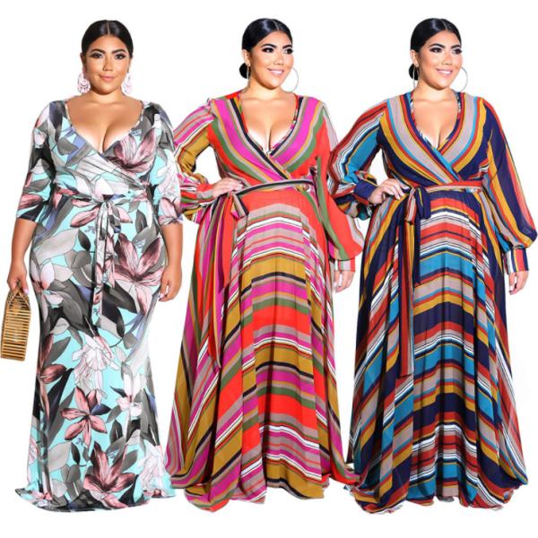 Cheap summer plus size casual dresses for women wholesale