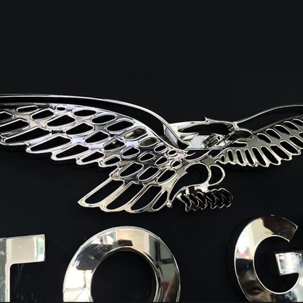 30mm Electroplated Decorative Metal Letters / Polished Custom 3D Sign Letters