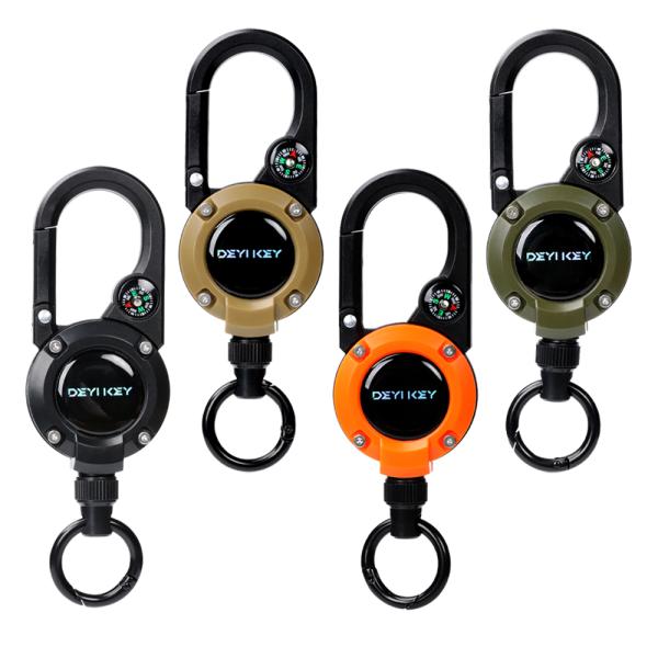 Deyi Badge Reel Multitool Retractable Keychain Clip Id Holder Upgraded 58cm Stainless Steel Cord