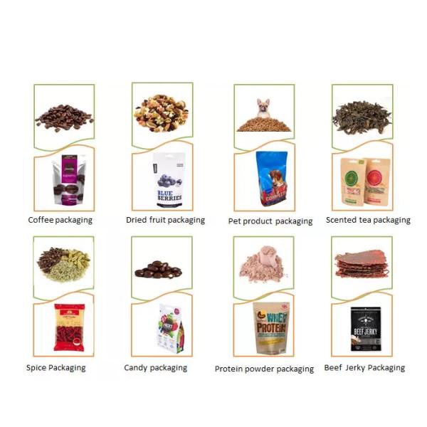 Resealable белые сумки Kraft алюминиевые прокатанные Biodegradable