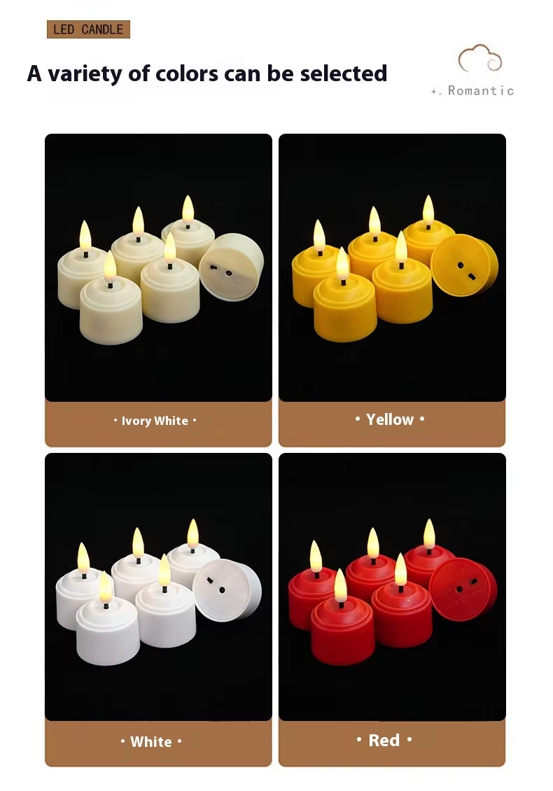 Flameless Electric Tea Lights Matte Battery Operated Tea Lights With Timer