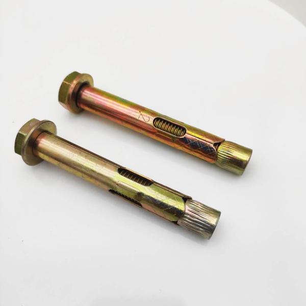 Fasteners 1/4 Sleeve Anchor Bolts M24 Carbon Steel Yellow Zinc