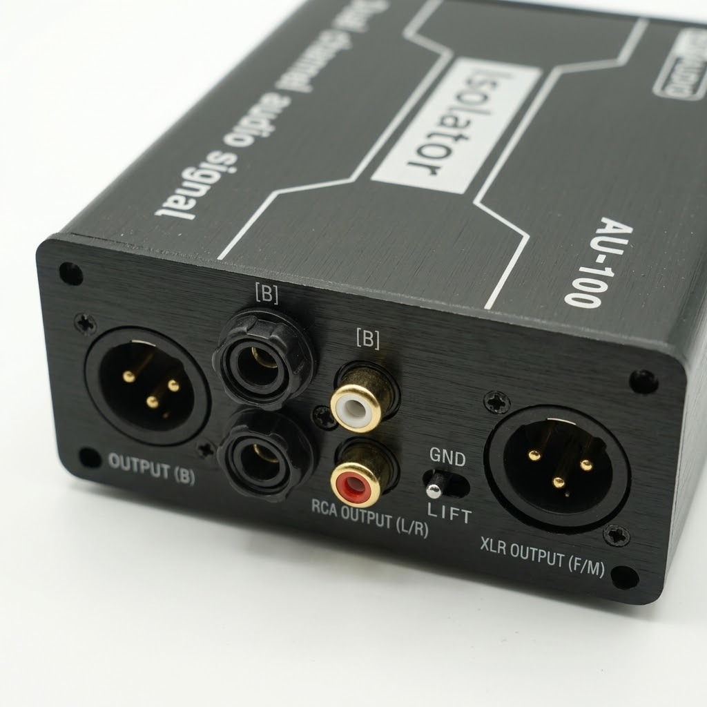 Stereo Audio Isolation Transformer for Noise Reduction Electrical Isolation and High Fidelity Audio