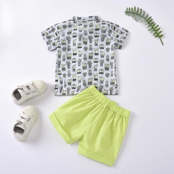 Children'S Outfit Sets Boys Shirt Shorts Suit Bow Tie Three Piece Set