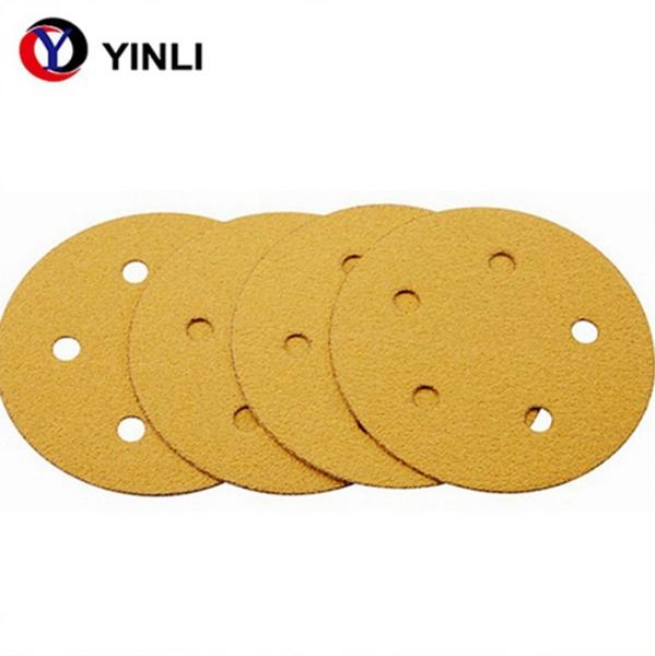 150mm 40 Grit Aluminum Sanding Disc Yellow For Auto Body