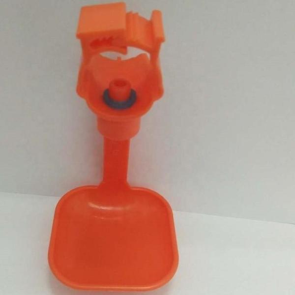 Orange Poultry Nipple Cup Chicken Water Dispenser Nipple Plastic ABS