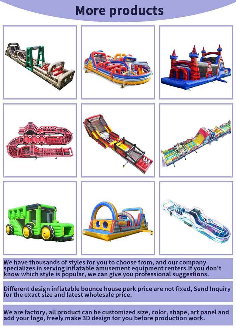 Commercial Grade Inflatable Tractor Obstacle Course Farm Theme Inflatable Challenge for Party Rental Kids Fun