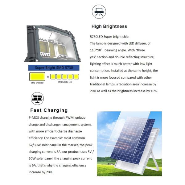 Crépuscule solaire de lumière d'inondation de degré de sécurité extérieur de rue à Dawn Waterproof IP67
