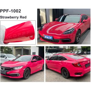 Heat Healing Strawberry Red Color Paint Protection Film Aliphatic TPU Color PPF