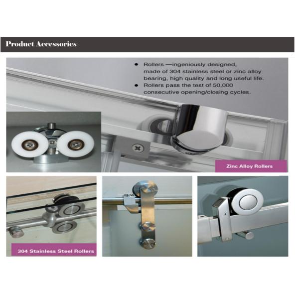 Collision Avoidance Design Aluminum Bathroom Doors Frosted Glass ISO9001