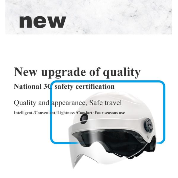 White Half Face Helmet for Motorcycles - Comfortable Fit with Adjustable Straps & Safety Features
