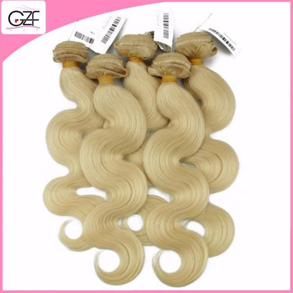 Newest Hair Style 613# Human Hair Free Brazilian Weave Bundles Body Wave Blonde Human Hair