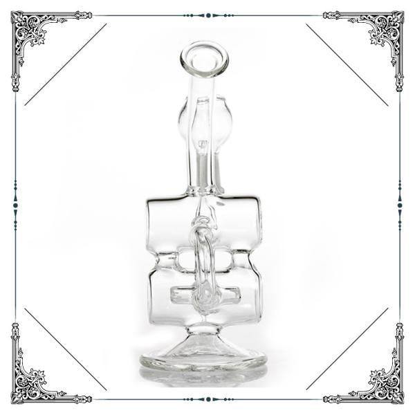 Dab Oil Rigs Bongs Baby Double Barrel Smoking Water Pipe Bubbler