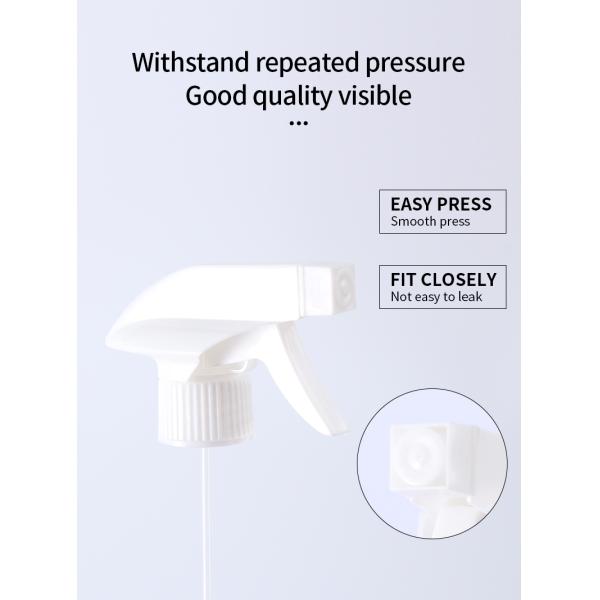 Plastic 28/410 Trigger Sprayer for Bottles Customize White Garden Cleaning Spray Head