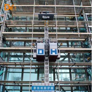 Ascenseur de construction utilisé Double cage Passagers Matériau de construction Ascenseur de levage