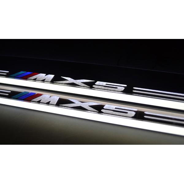 BMW X5 E70 Car accessory stainless steel scuff plate door sill LED light