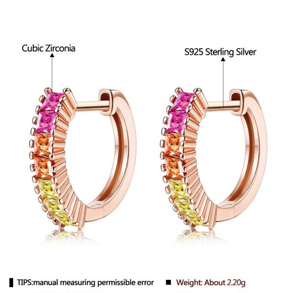 Серьги ювелирных изделий радуги стерлинговые серебряные