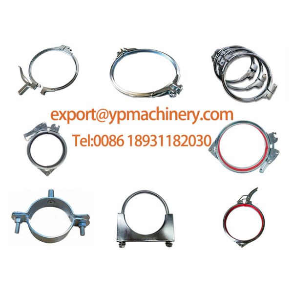 SUS304 Quick Release Pipe Clamp Rapid Lock Duct Ring Drum Locking Ring Clamps