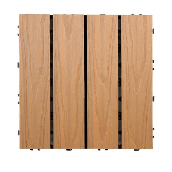 Safety Wood Deck Tiles Anti Slip Outdoor Composite Wood Planks
