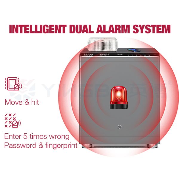 Detachable Shelf Smart Safe Box with USB & Type-C Charging, Suitable for Bedroom Storage Cabinet