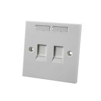 Plaque avant optique de bâti de surface de tableau de connexions de fibre du matériel 3m d'ABS avec de doubles accès