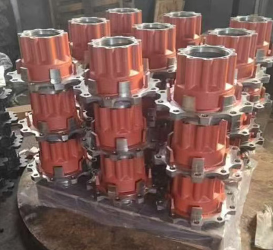 Heavy Duty QT450/QT500 Grade Ductile Iron Wheel Hub Castings with High Tensile Strength for Custom Sizes in Construction Machinery