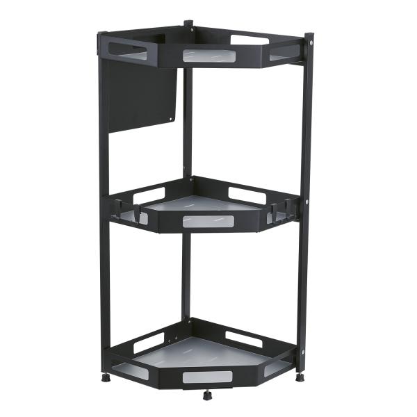 SS201 Kitchen Corner Shelf 3 Tier Spice Rack Organizer Bathroom Storage Space Saving