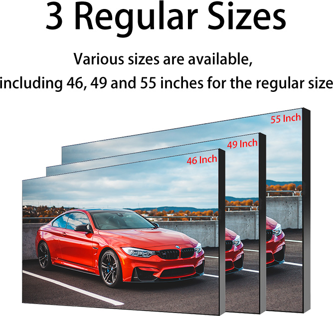 55 Inch MJK CCTV TV Wall Panel System 3.5mm Splicing Screens Narrow Bezel LCD Video Wall Digital Signage and Displays