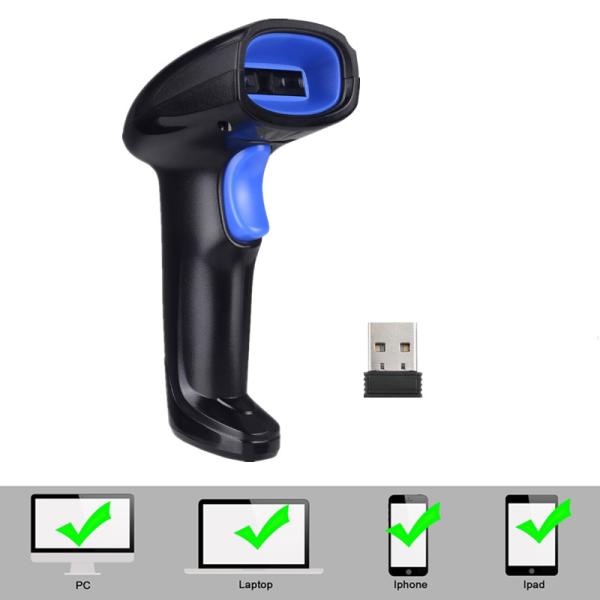 Scanner de code à barres LED Bluetooth à angle de scan de 45° avec une profondeur de scan de 30 cm