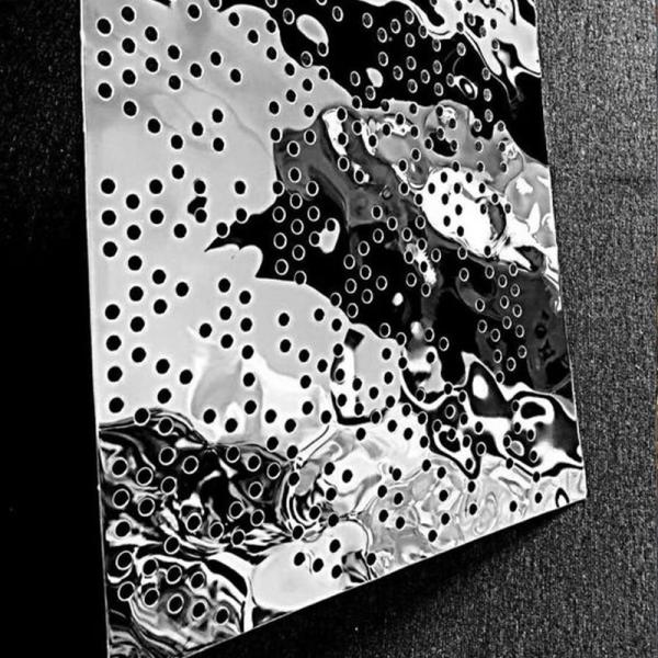 Lámina de acero inoxidable perforada 304 316 para paneles de pared de techo