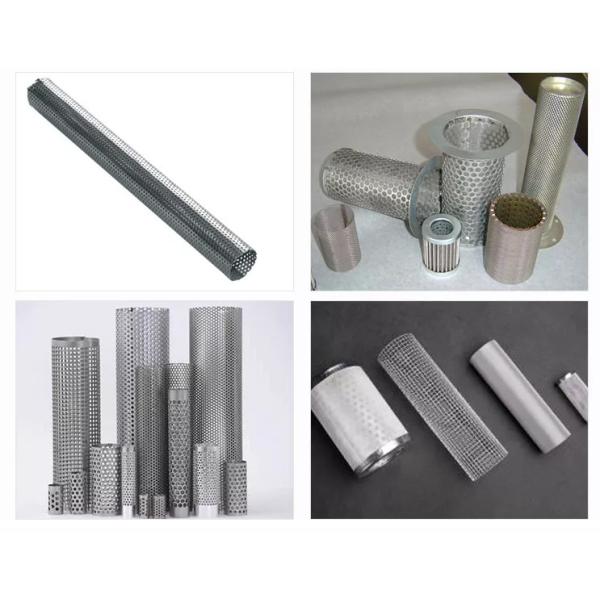 10 Micron 304 Stainless Steel Filter Tube Perforated Metal Cylinder