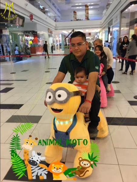 Hansel   entertainment outdoor walking plush animal electric scooter for kids
