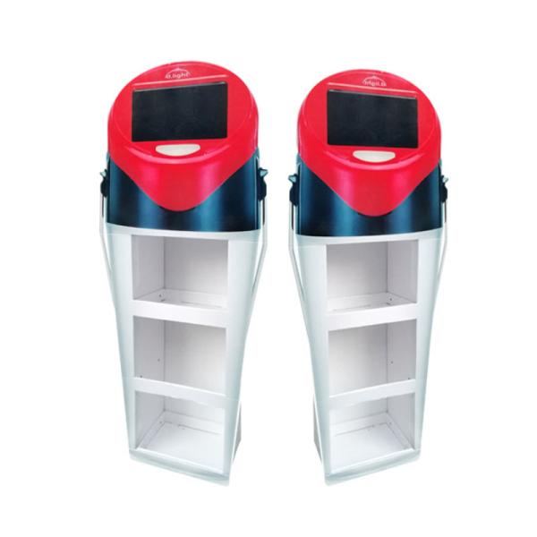 Eco-friendly Custom Logo Plastic Shoe Rack Organizer for Metal Paper Display Stand