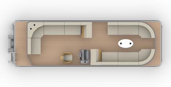 23 FT Gasoline Aluminum Hull Pontoon Boats With Comfortable Lounge Seating