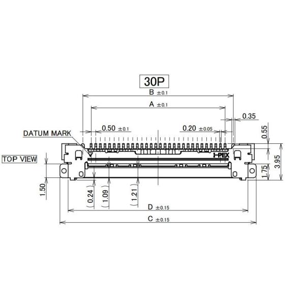 Микро- коаксиальный кабельный соединитель  ®-VS 20455-050E-66 FPC