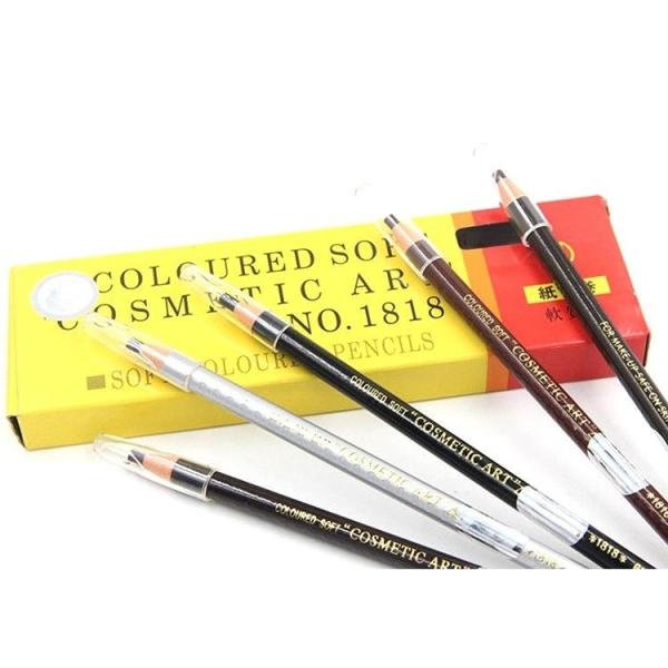 Permanent Makeup 12pcs per box Paper Roll Cosmetics Pull Eyebrow Eyeliner Pencil 5 colors