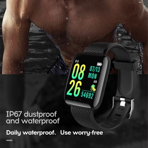Eraysun 2025 Cheap Relojes Smart Watch Fashion Sport Fitness Waterproof Touch Screen BT 4.0 Heart Rate 116 Plus Smart Watches