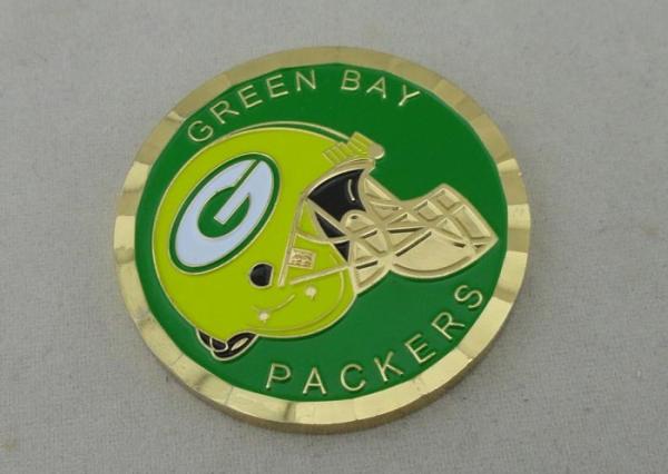 Green Bay Packers  Personalized Coins By Brass Struck With PVC Bag Packing