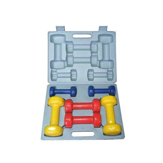 Woman Kids Use Weights Vinyl Coated Dumbbell Set Colorful Design
