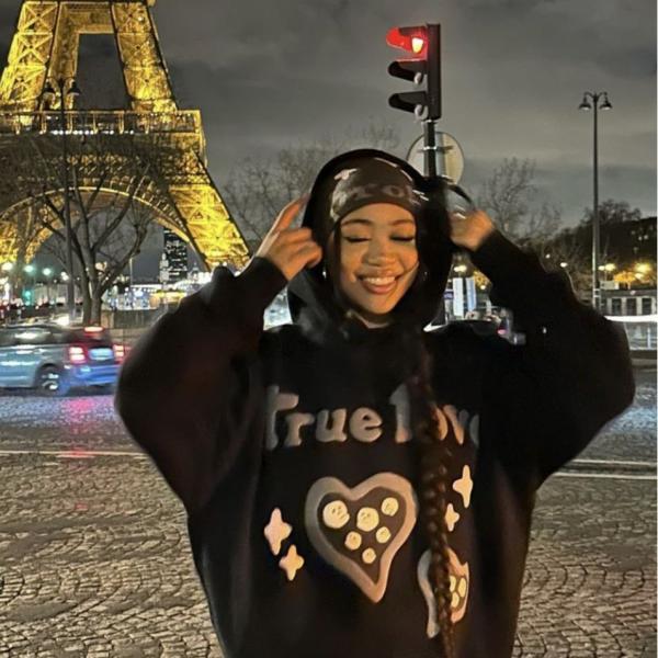 Winter High Street 3D Puff Printing Hoodies Black For Streetwear Colorful