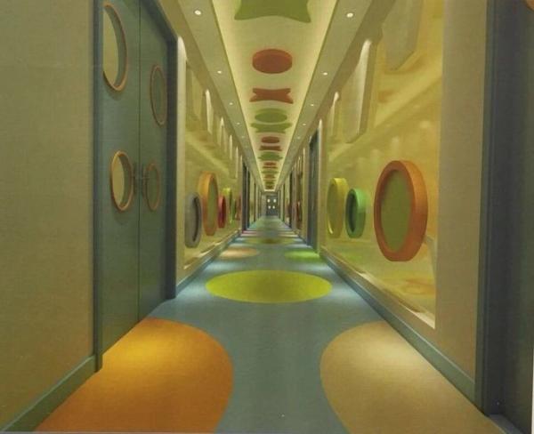 Unique PVC Floor Covering , Decorative Vinyl Flooring Customized Service