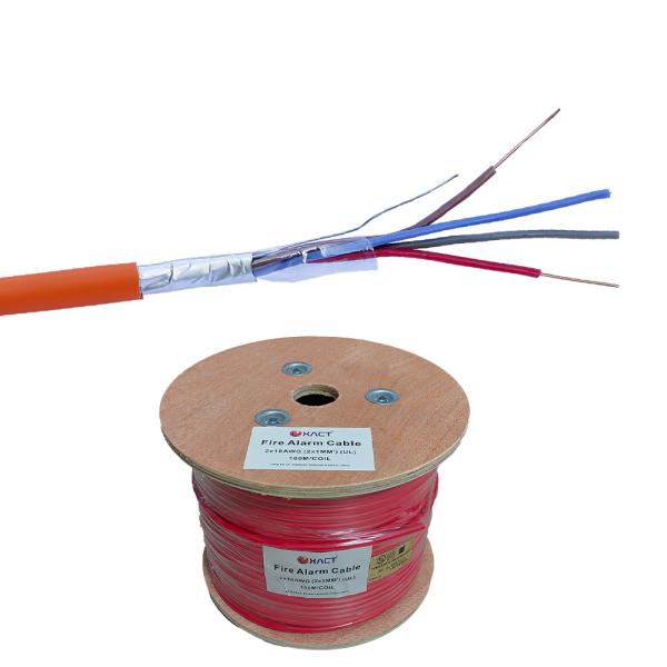 Fire Resistant ABS KPSng 2x2x0.5 White Electrical Cables with Drain Wire 1/0.5tc mm